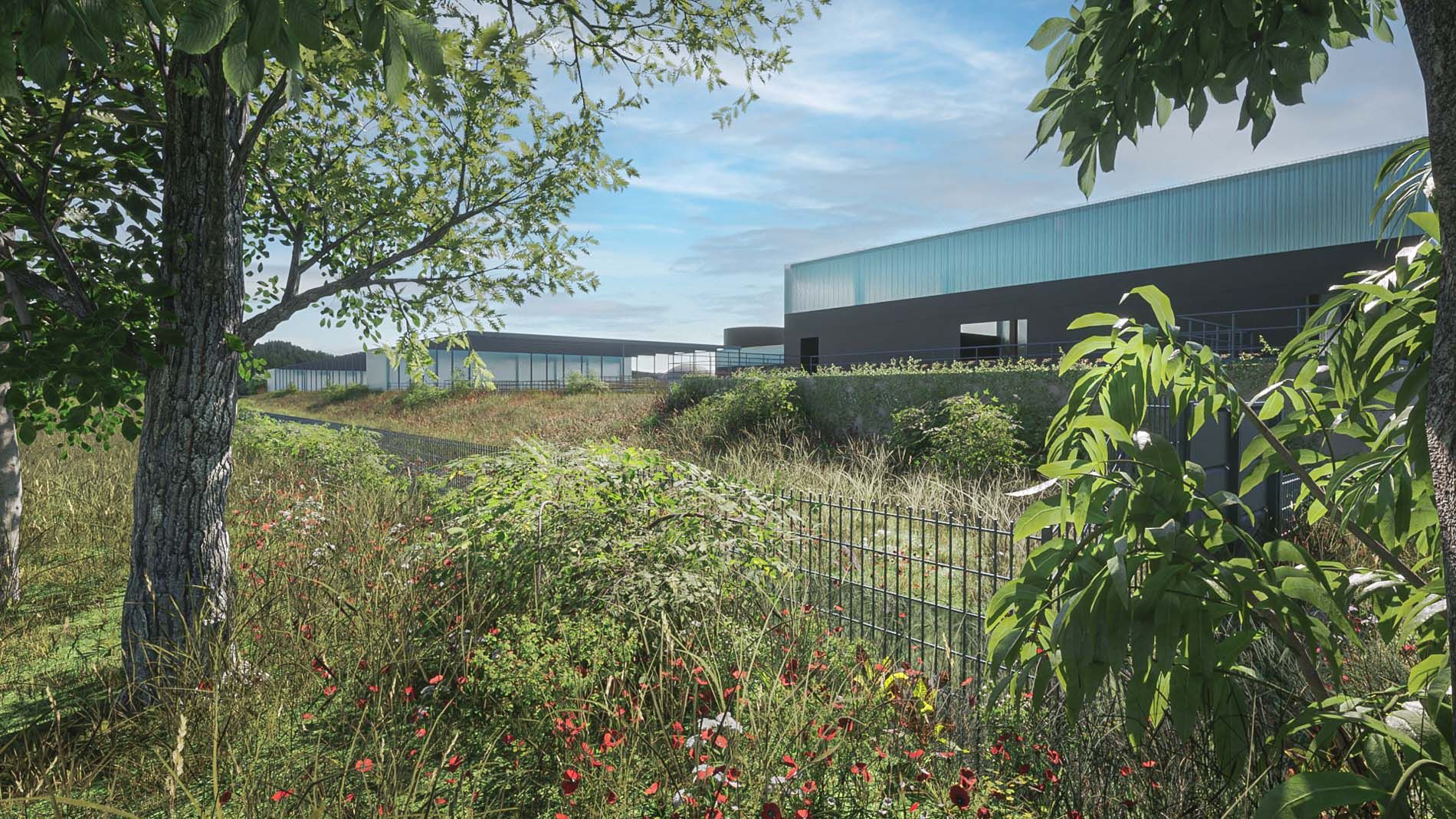 Landscaping and wastewater treatment plant in Switzerland